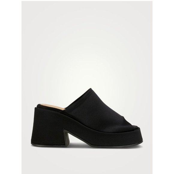 Ganni Shoes - Ganni Black Suede Chunky Platform Peep Toe Mules 40